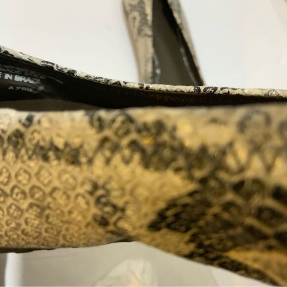 Tory Burch Snake Print Reva Cowhide Leather Flats 6.5 M - Picture 5 of 6